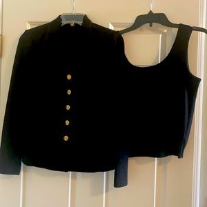 Black St. John Knit Jacket and Matching shell